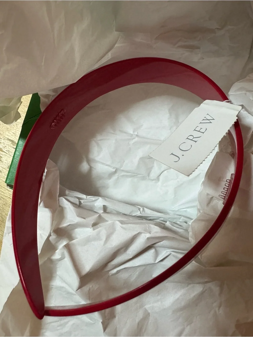 NWT J.Crew Tortoise Headband in Vibrant Red (Item AZ800) Handmade in France